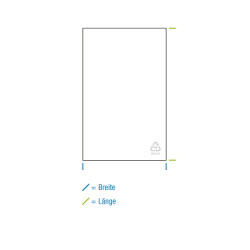 100 x 200 x 0,025 mm, LDPE - Flachbeutel, mit Recyclingsymbol, - Preis pro VE